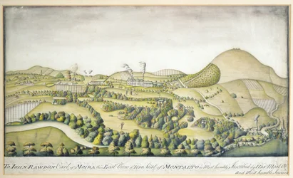 To John Rawdon, Earl of Moira, this East View of His Seat of Montalto, c.1800